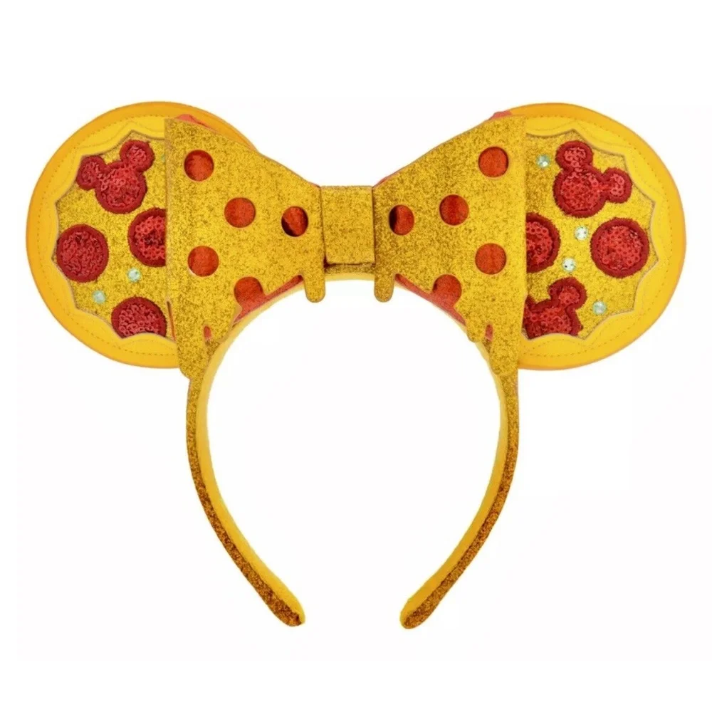 2024 Disney World Parks Eats Pizza Minnie Ears Headband Limited Edition - NEW - Picture 1 of 2